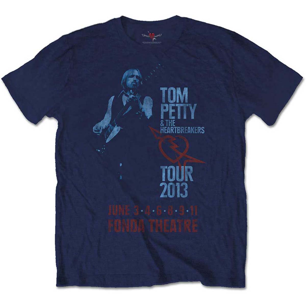 Tom Petty and the Heartbreakers Tour 2013 Official Tee T-Shirt Mens