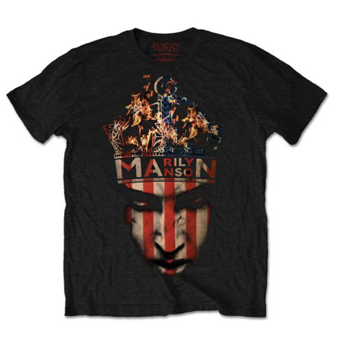 Marilyn Manson Fire Heaven Upside Down Rock ufficiale Uomo maglietta unisex