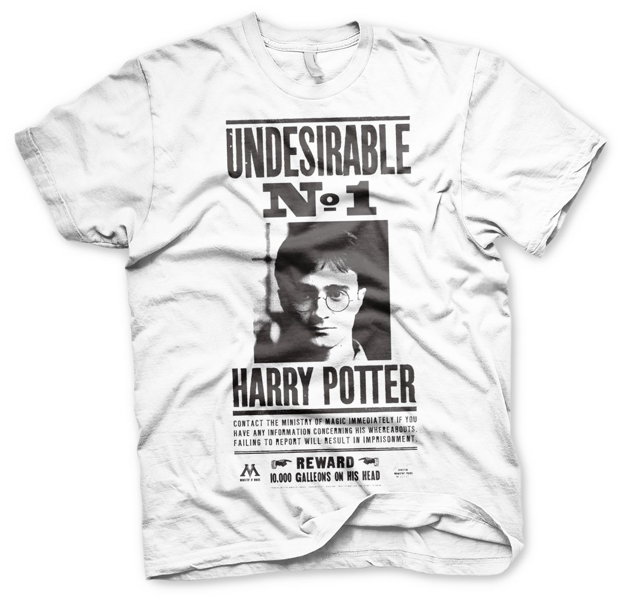 Harry Potter Wanted Poster Daniel Radcliffe Official Tee T-Shirt Mens Unisex