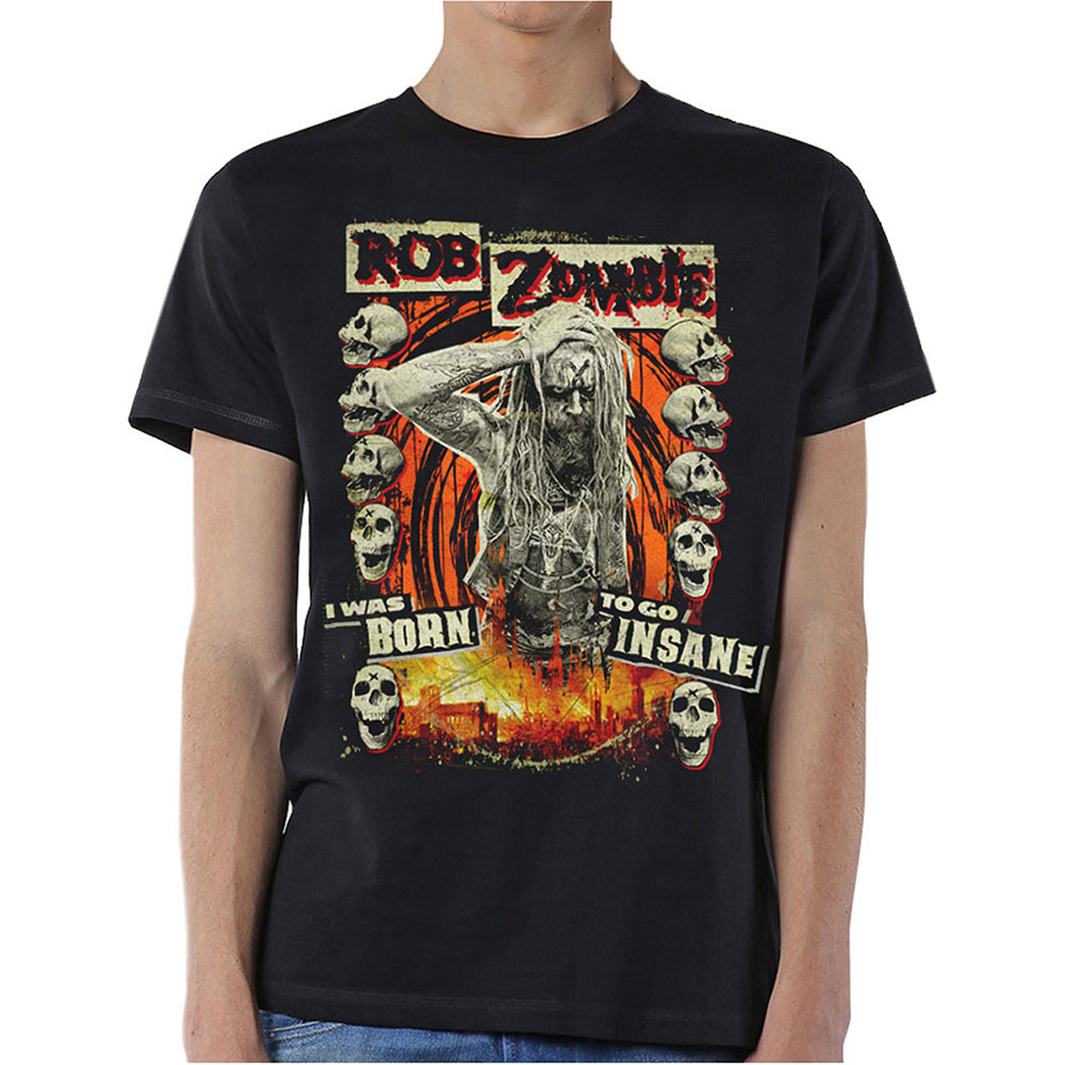 Rob Zombie Born To Go Insane Official Mens T-Shirt