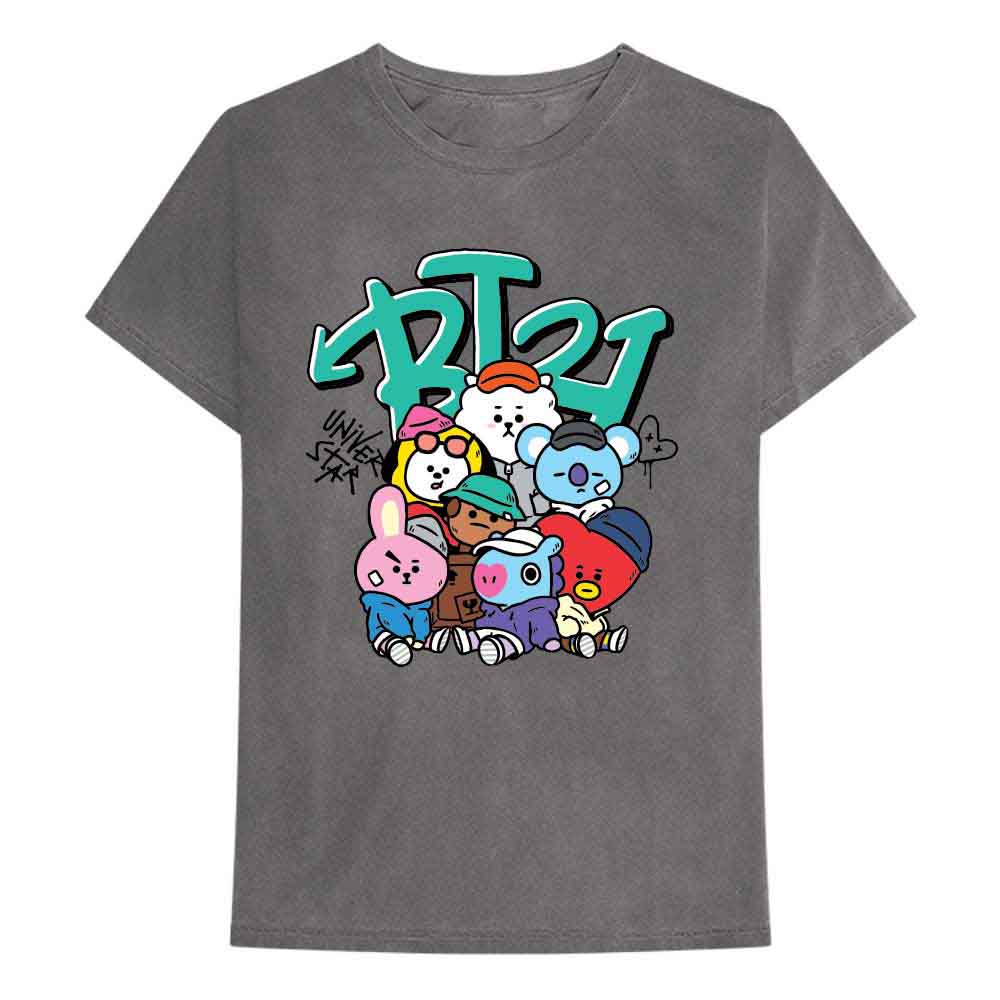 Bt21 Street Mood Group Official Tee T-Shirt Mens Unisex