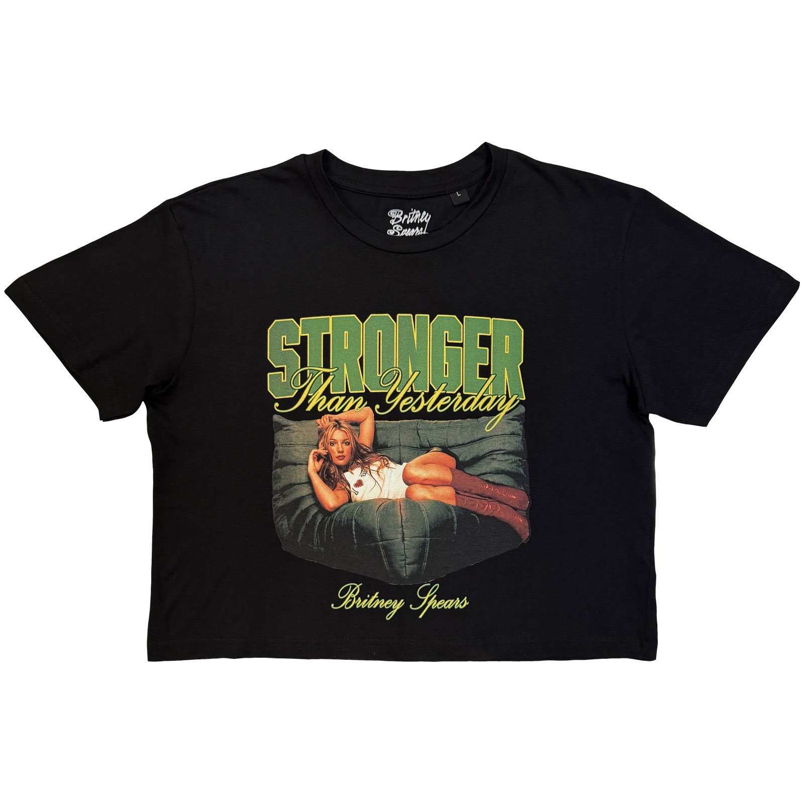 Ladies Britney Spears Stronger Crop Top Official T-Shirt Womens