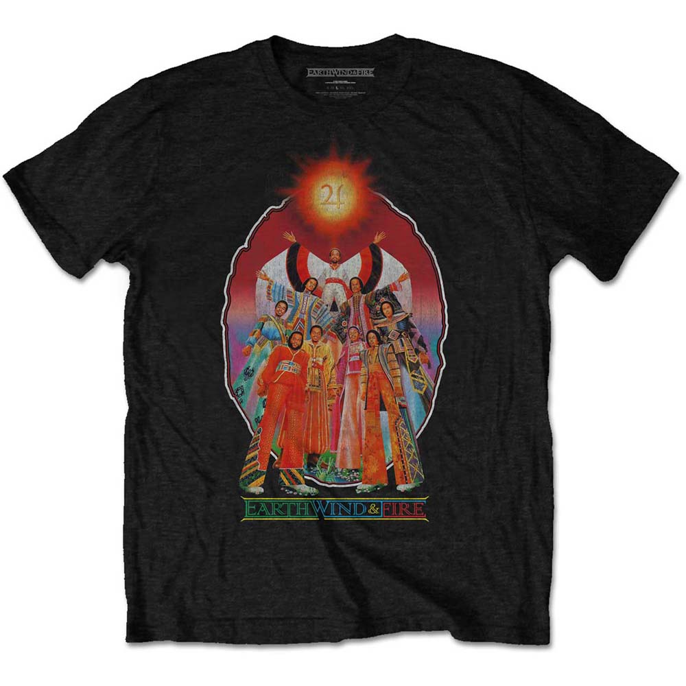 Black Earth Wind and Fire Lets Groove Official Mens T-Shirt