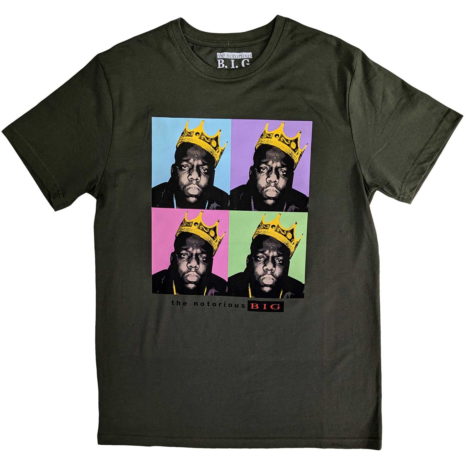 Biggie Smalls Crown Pop Art Official Tee T-Shirt Mens