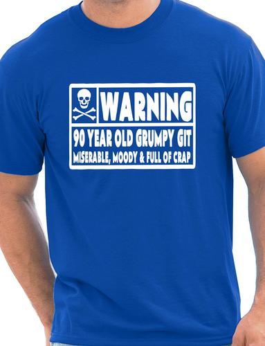 90 Year Old Git Mens Funny 90th Birthday Gift Fathers Day T-Shirt Size S-XXL