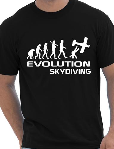 Evolution Of Sky Diving Funny Mens T-Shirt Gift Size S-XXL