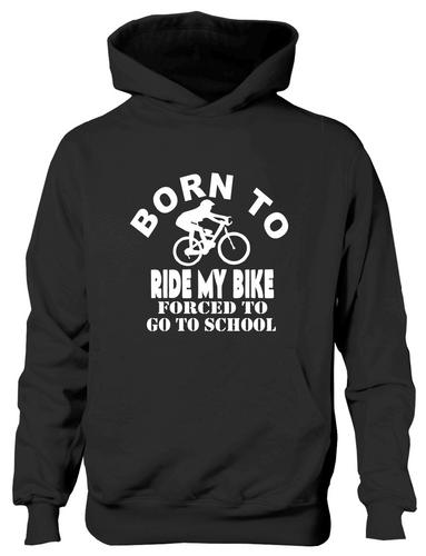 Born To Ride Bike Hoodie Girls Boys Kids Funny GiftAge 5-13 Years - Picture 8 of 48