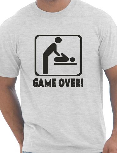 Game Over New Baby Dad Daddy New Parent Mens Funny Birthday Gift  Size S-XXL