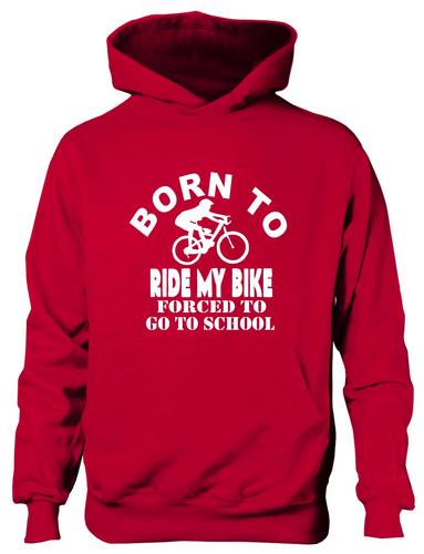 Born To Ride Bike Hoodie Girls Boys Kids Funny GiftAge 5-13 Years - Picture 48 of 48