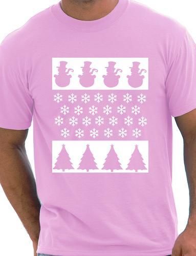 Christmas Scene Snowman Mens Christmas Gift T-Shirt Size S-XXL