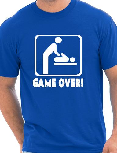 Game Over New Baby Dad Daddy New Parent Mens Funny Birthday Gift Size S-XXL