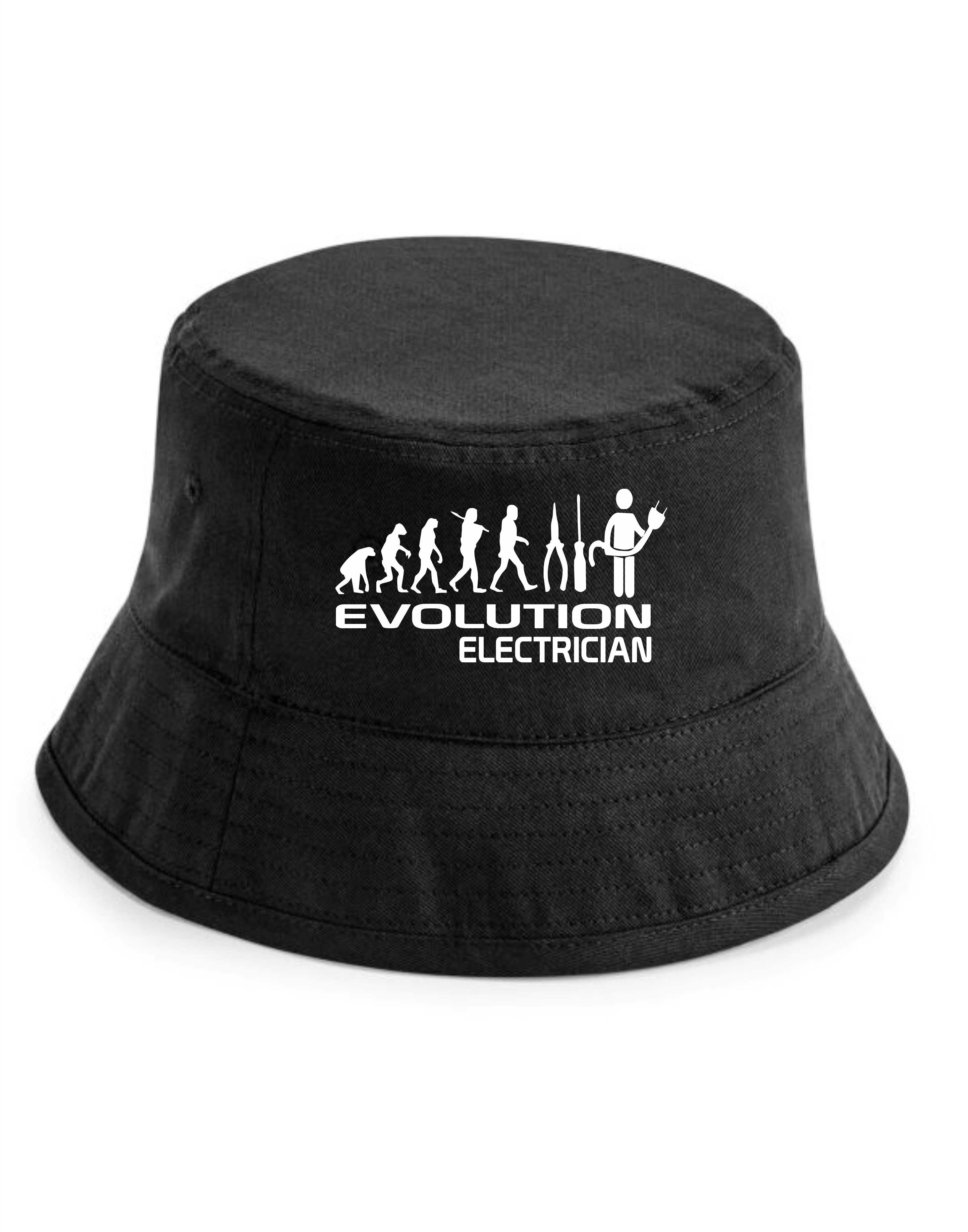 Evolution Of An Electrician Bucket Hat Work Related Gift For Men & Ladies - Picture 2 of 2