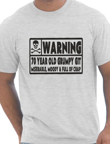 70 Year Old Git Mens Funny 70th Birthday Gift Fathers Day T-Shirt Size S-XXL