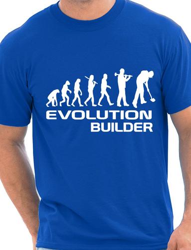 Evolution Of Builder Funny MensT-Shirt Gift Size S-XXL