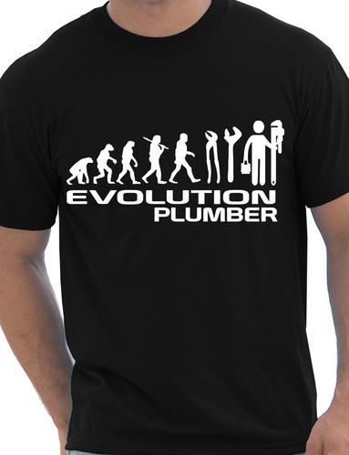 Evolution Of Plumber Plumbing Mens T-Shirt Gift Size S-XXL