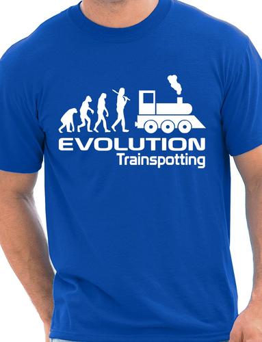 Evolution Of Trainspotting Trains Mens T-Shirt Gift Size S-XXL